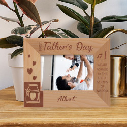 We Are Formed By The Little Scraps Of Wisdom Personalized Wooden Frame-5" x 3 1/2" Brown Horizontal