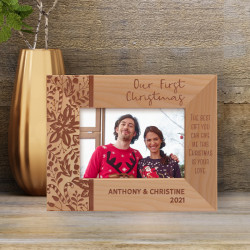 The Best Gift You Can Give Me This Christmas Is Your Love Personalized Wooden Frame-5" x 3 1/2" Brown Horizontal