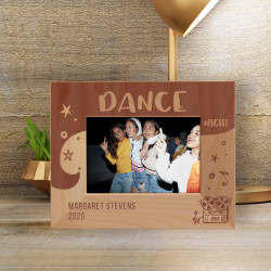 Dance Night Personalized Wooden Frame-5" x 3 1/2" Brown Horizontal