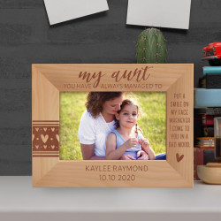 You Have Always Managed To Put A Smile On My Face Personalized Wooden Frame-6" x 4" Brown Horizontal