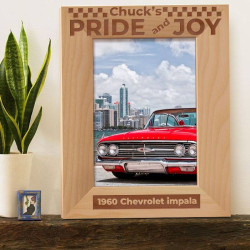 Personalized Chuck's Pride and Joy Wooden Picture Frame 5" x 7" Finished