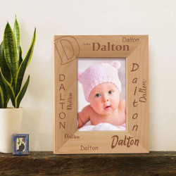 Children Names Personalized Wooden Picture Frame 3 1/2" x 5" Finished