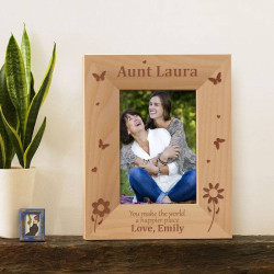 Personalized You Make the World a Better Place Wooden Picture Frame 3 1/2" x 5" Finished