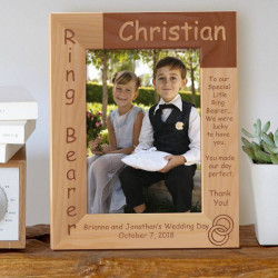 Ring Bearer Personalized Wooden Picture Frame 5" x 7" Finished