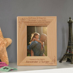 Forever in Our Hearts Personalized Wooden Picture Frame 3 1/2" x 5" Finished (Frames)