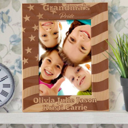 Grandma's Pride Personalized Wooden Picture Frame 5" x 7" Finished