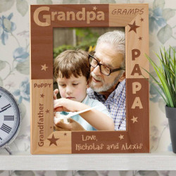 Grandpa's Love Personalized Wooden Picture Frame 5" x 7" Finished