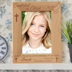 Confisted in Christ Personalized Wooden Picture Frame 5" x 7" Finished