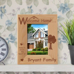Home is Where the Heart Is Personalized Wooden Picture Frame 3 1/2" x 5" Finished (Frames)