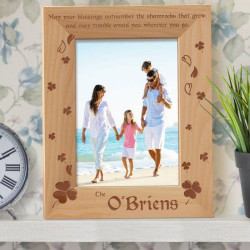Personalized Blessings Wooden Picture Frame 5" x 7" Finished