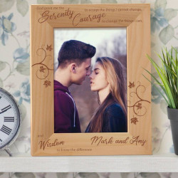 God Give me the Serenity Personalized Wooden Picture Frame 5" x 7" Finished