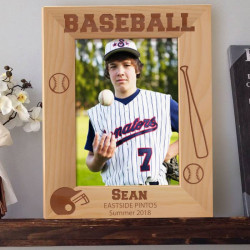 Baseball Personalized Wooden Picture Frame 5" x 7" Finished (Frames)