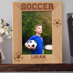 Soccer Personalized Wooden Picture Frame 5" x 7" Finished (Frames)