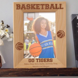 Basketball Personalized Wooden Picture Frame 5" x 7" Finished (Frames)
