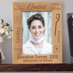 Dentist Personalized Wooden Picture Frame 5" x 7" Finished (Frames)