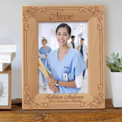 Nurse Personalized Wooden Picture Frame 5" x 7" Finished (Frames)