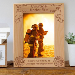 Courage Under Fire Personalized Wooden Picture Frame 5" x 7" Finished (Frames)