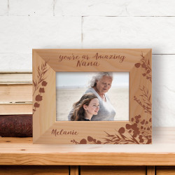 You're An Amazing Nana Personalized Wooden Frame-5" x 3 1/2" Brown Horizontal