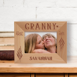 Best Ganny Ever Personalized Wooden Frame-5" x 3 1/2" Brown Horizontal