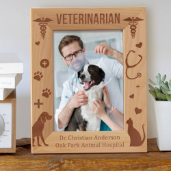 Veterinarian Personalized Wooden Picture Frame 5" x 7" Finished (Frames)