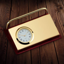 Personalized Card Holder with Clock