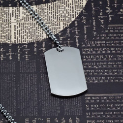 Personalized Silver Dog Tag Necklace