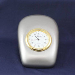Personalized Decorative Lovely “Tron” Silver Pearl Metal Desk Clock 