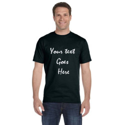 Design Your Own Black Hanes 6.1 oz. Beefy T Shirt
