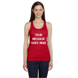 Design Your Own Black Bella and Canvas Ladies' 2x1 Rib Racerback Longer Length Tank