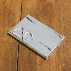 Personalized Amantes Hinged Double Photo Frame with Easy Engraving