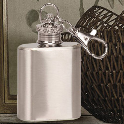 Personalized Stainless Steel Flask Keychain