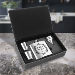 Personalized Wedding Gifts, 6 Oz Stainless Steel Flask Set, Customizable Wedding Gifts