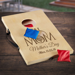 Personalized Mothers Day Gifts, Mini Bean Bag Toss Corn Hole Game for Mom, Custom Gifts for Mom