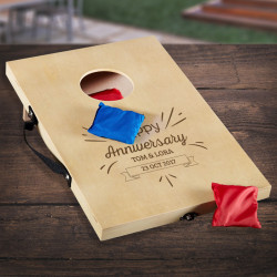 Personalized Anniversary Bean Bag Corn Hole Game, Anniversary Gifts by Year