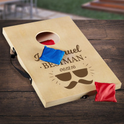 Personalized Best Man Corn Hole Game, Mini Bean Bag Corn Hole Game, Best Man Engraved Gifts