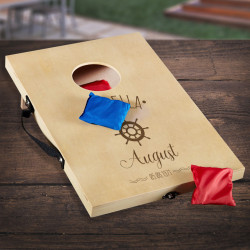 Personalized Birthday Bean Bag Toss Game, Mini Bean Bag Toss Corn Hole Game, Birthday Gifts with Birth Month