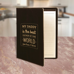 Personalized Father's Day Leather Portfolio with Notepad, Customized Father's Day Notepad Portfolio, Business Gift Idea