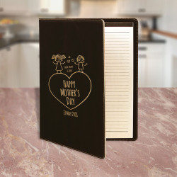 Personalized Mother's Day Leather Portfolio with Notepad, Customized Mother's Day Notepad Portfolio, Business Gift Idea