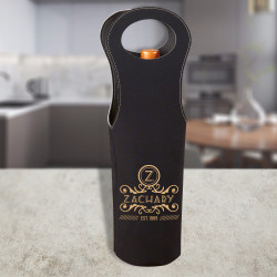 Personalized Leather Wine Bag, Customized Wine Bag, Wine Lover Gift