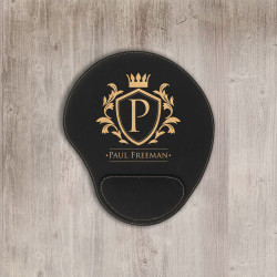 Personalized Leather Mouse Pad, Customized MousePad with Wrist Rest Support