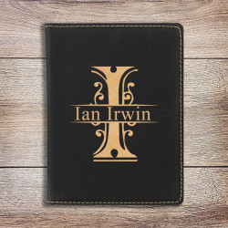 Personalized Leatherette Passport Holder with Name