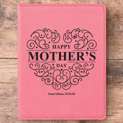 Personalized Passport Holder for Women, Pink Leatherette Passport Cover for Mom, Custom Mothers Day Gifts