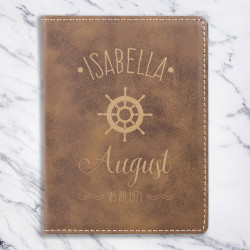 Personalized Birthday Months Leather Passport Holder, Customized Passport Cover, Birthday Months Gift
