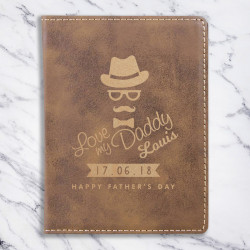 Personalized Father's Day Leather Passport Holder, Customized Passport Cover, Father's Day Gift