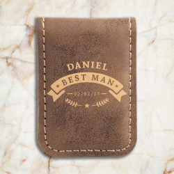 Best Man Personalized Gifts, Best Man Leather Money Clip, Best Man Gifts for Wedding