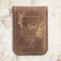 Personalized Birthday Months Gifts, Birthday Months Leather Money Clip, Custom Birthday Months Gifts