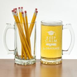 Personalized Graduation Pint Tankard Over-Sized Glass for Grads