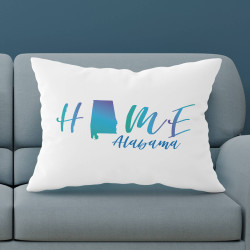 Personalized Alabama Pillow Case with Home State Design