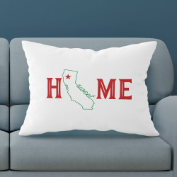 Personalized California Pillow Case with Home State Design