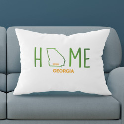 Personalized Georgia Pillow Case with Home State Design